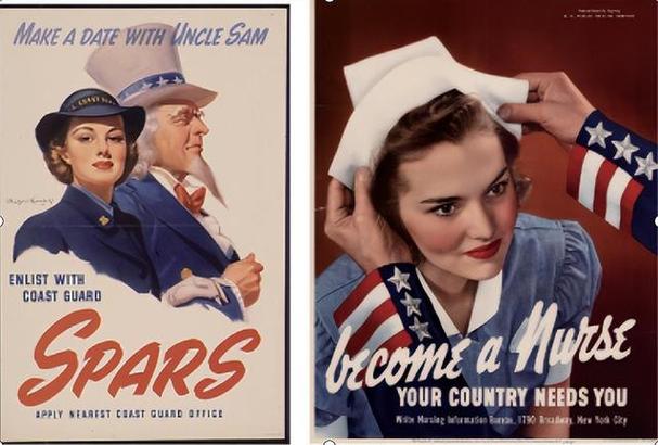 二战美国美女海报vs德国海报